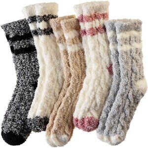 Women Fuzzy Winter Warm Fluffy Winter Sleep Thermal Plush Casual Cozy Home Socks